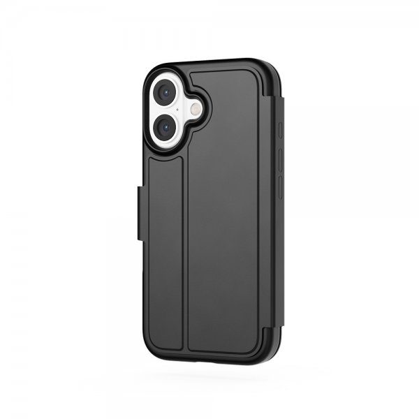 Tech21 iPhone 16 EvoLite Wallet -suojakotelo, musta