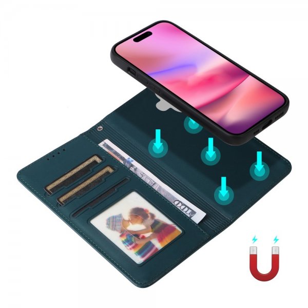 Betopnice iPhone 16 -suojakuori irrotettavalla kuorella 005 sininen