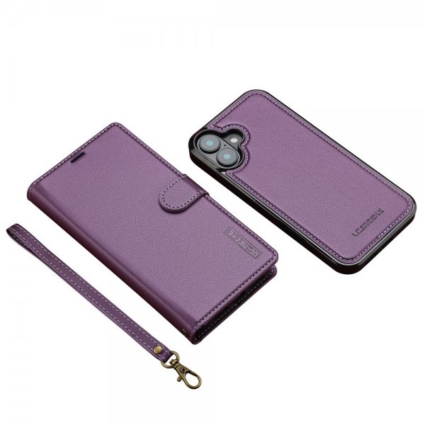 Lc.Imeeke iPhone 16 -kotelo irrotettavalla kuorella, L2 Series, MagSafe, violetti