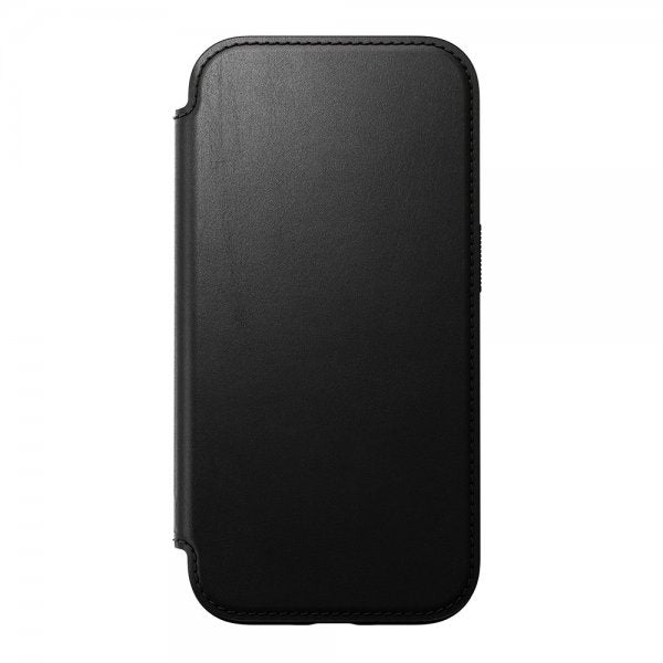 Nomad iPhone 16 Modern Leather Folio -suojakotelo, musta