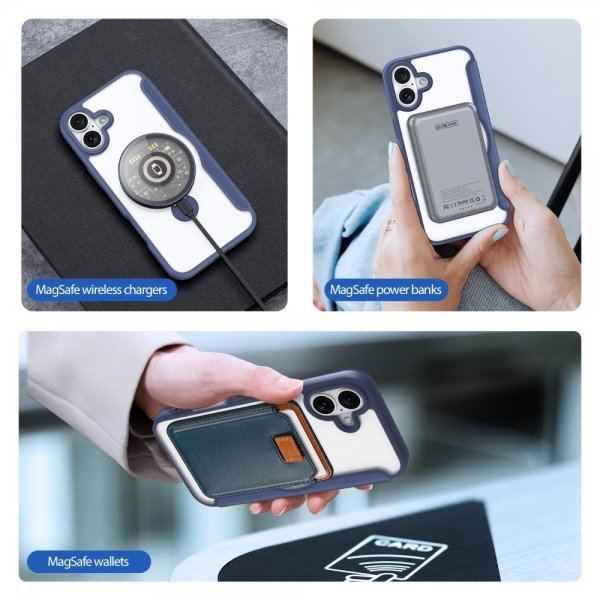 Dux Ducis iPhone 16 Suojakotelo Skin X Pro Series Kickstand MagSafe Sininen