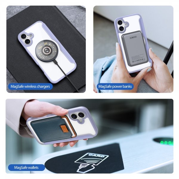Dux Ducis iPhone 16 -suojakotelo Skin X Pro Series MagSafe, violetti