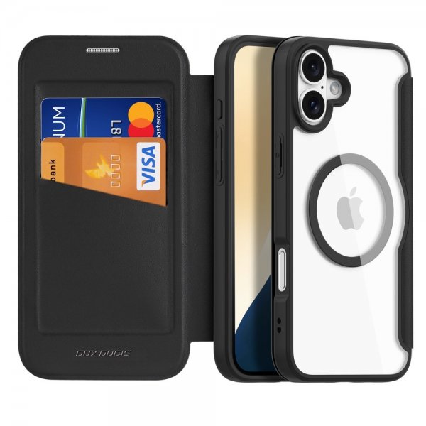 Dux Ducis iPhone 16 -kotelo Skin X Pro Series MagSafe, musta