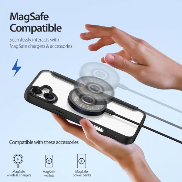 Dux Ducis iPhone 16 -kotelo Skin X Pro Series MagSafe, musta