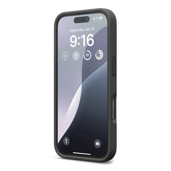 Rvelon iPhone 16 -silikonikuori, musta