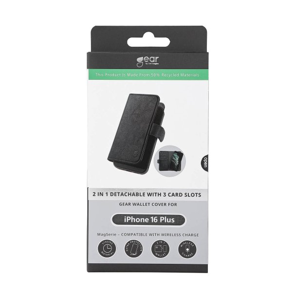 Gear iPhone 16 Plus -suojakuori 2-in-1 MagSeries Musta