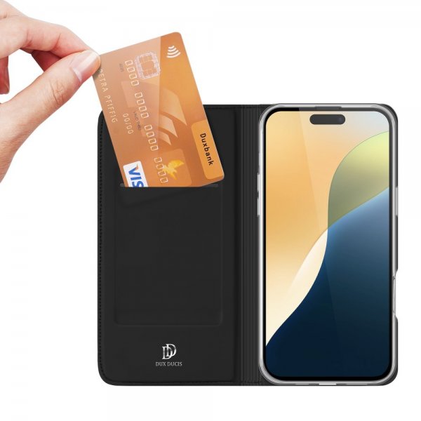 Dux Ducis iPhone 16 Plus -kotelo Skin Pro -sarja, musta