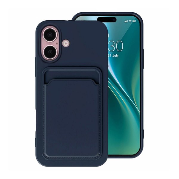 iPhone 16 Plus Kuoret Korttipidike Sininen