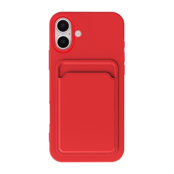 iPhone 16 Plus Kuoret Korttipidike Punainen