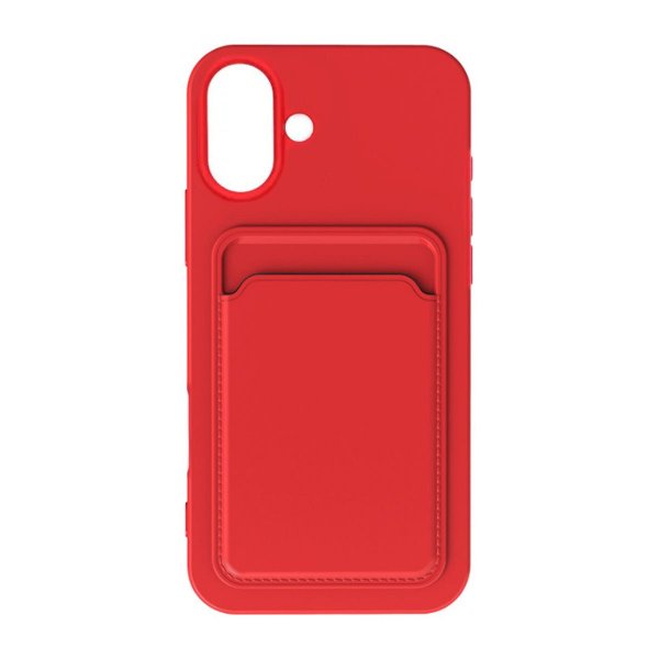 iPhone 16 Plus Kuoret Korttipidike Punainen