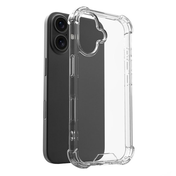 iPhone 16 Plus Kuoret Iskunkestävä Läpinäkyvä