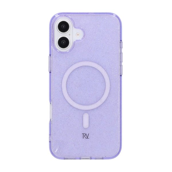 Rvelon iPhone 16 Plus Kuoret Glitter MagSafe Violetti