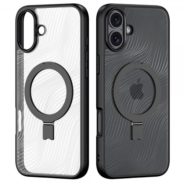 Dux Ducis iPhone 16 Plus -kuori, Aimo Series MagSafe Kickstand, musta
