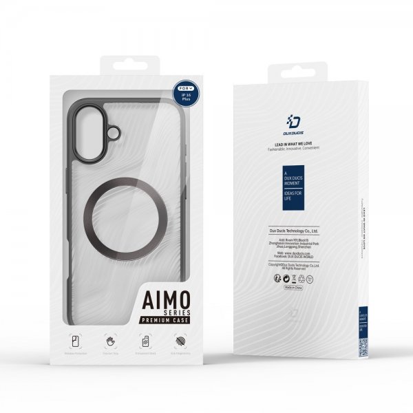 Dux Ducis iPhone 16 Plus -suojakuori Aimo Series MagSafe Musta