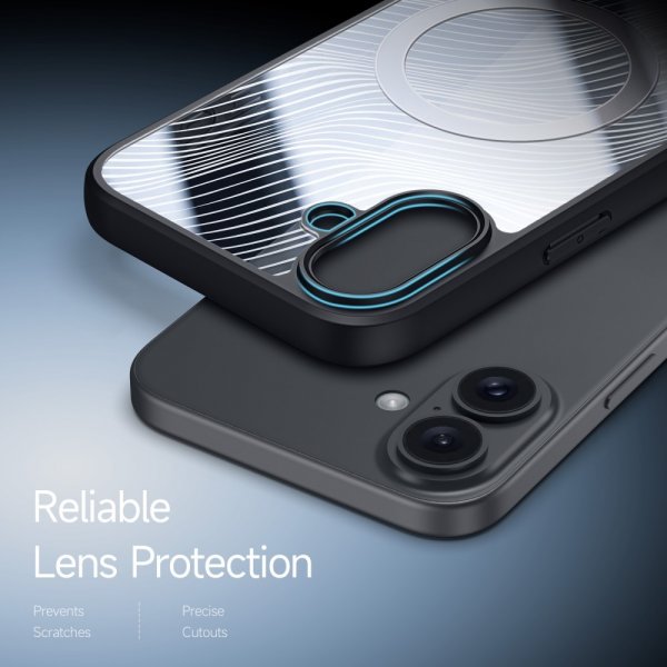 Dux Ducis iPhone 16 Plus -suojakuori Aimo Series MagSafe Musta