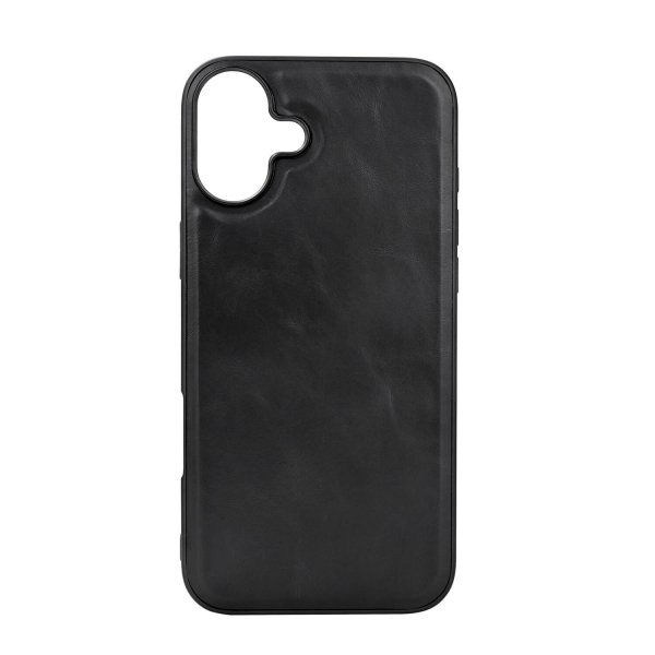 Buffalo iPhone 16 Plus -kotelo, aitoa nahkaa, MagSeries, musta