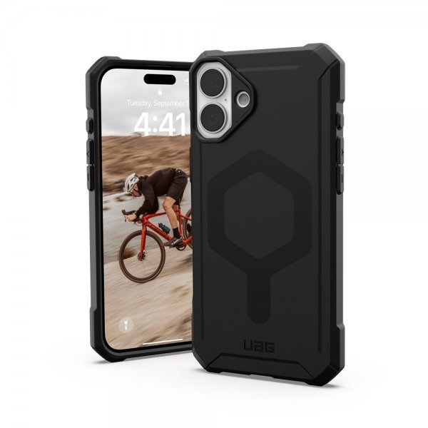 Urban Armor Gear (UAG) iPhone 16 Plus -suojakuori Essential Armor MagSafe, musta
