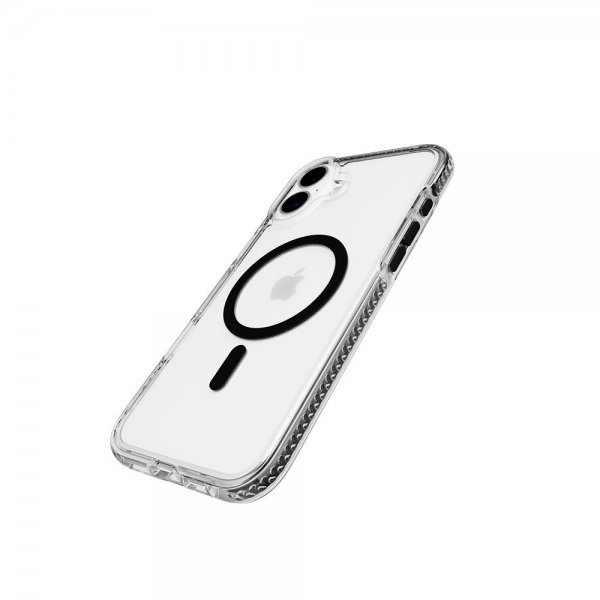Tech21 iPhone 16 Plus -suojakuori EvoCrystal MagSafe, musta