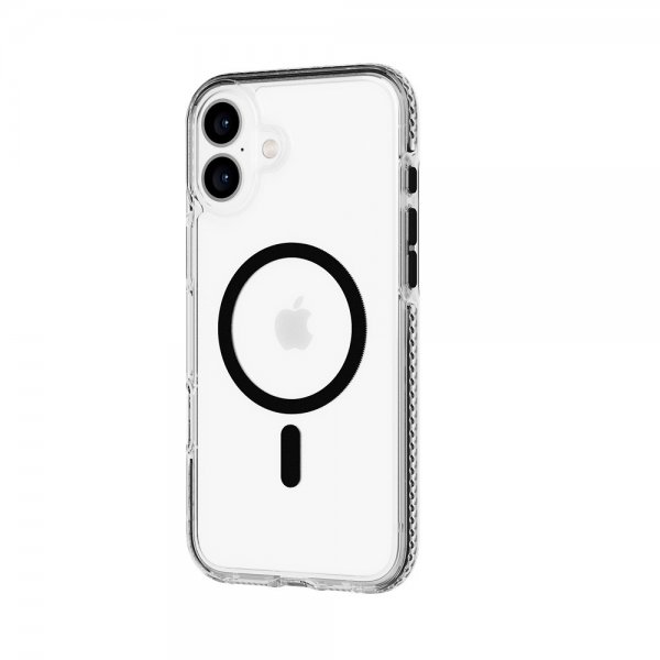 Tech21 iPhone 16 Plus -suojakuori EvoCrystal MagSafe, musta