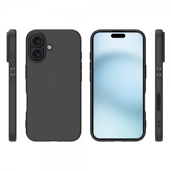 Nordic Covers iPhone 16 Plus -kuori, Feather Series, Raven Black