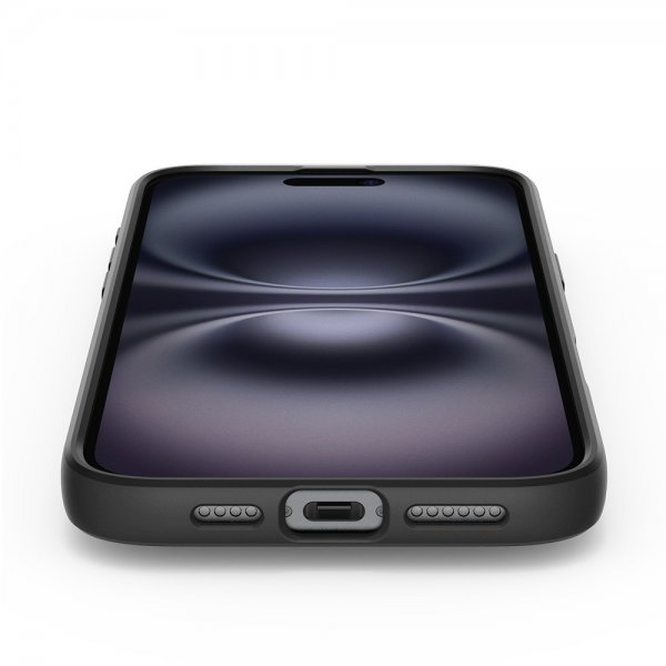 Spigen iPhone 16 Plus Kuori Liquid Air Mattamusta