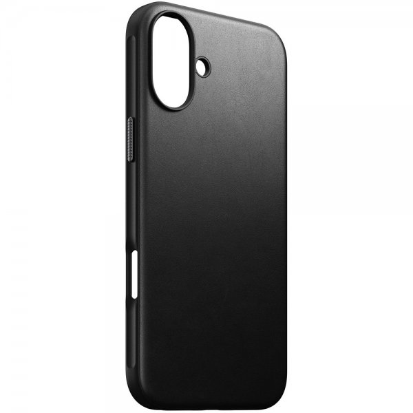 Nomad iPhone 16 Plus -suojakuori Modern Leather Case, musta