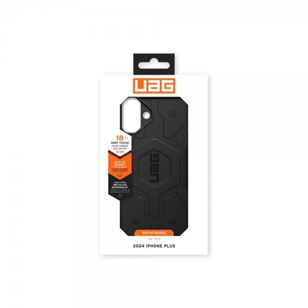 Urban Armor Gear (UAG) iPhone 16 Plus -suojakuori Pathfinder MagSafe, musta