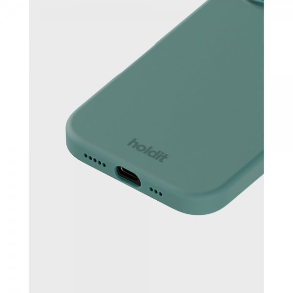holdit iPhone 16 Plus Silikonisuojakuori Moss Green