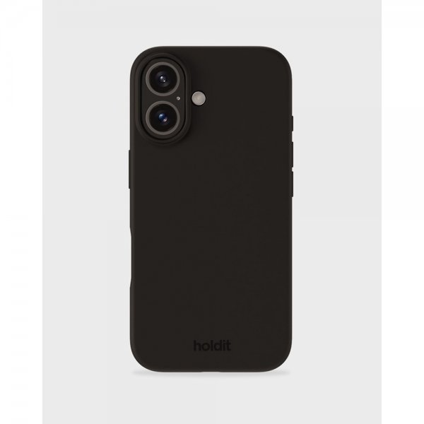 holdit iPhone 16 Plus Silikonisuojakuori Musta