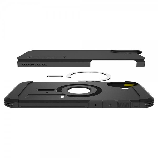 Spigen iPhone 16 Plus -suojakuori Tough Armor MagFit, musta