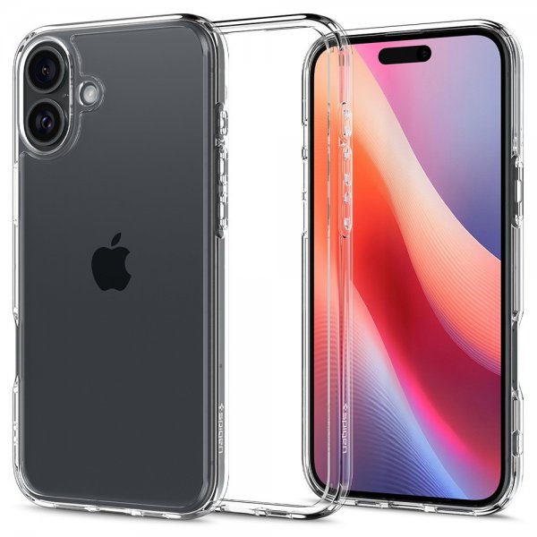 Spigen iPhone 16 Plus -suojakuori, Ultra Hybrid, Crystal Clear
