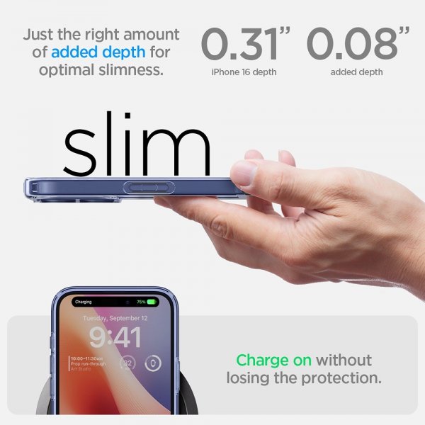 Spigen iPhone 16 Plus Kuori Ultra Hybrid Sky Crystal