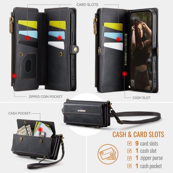 CaseMe iPhone 16 Pro -suojakuori C39 Series, musta