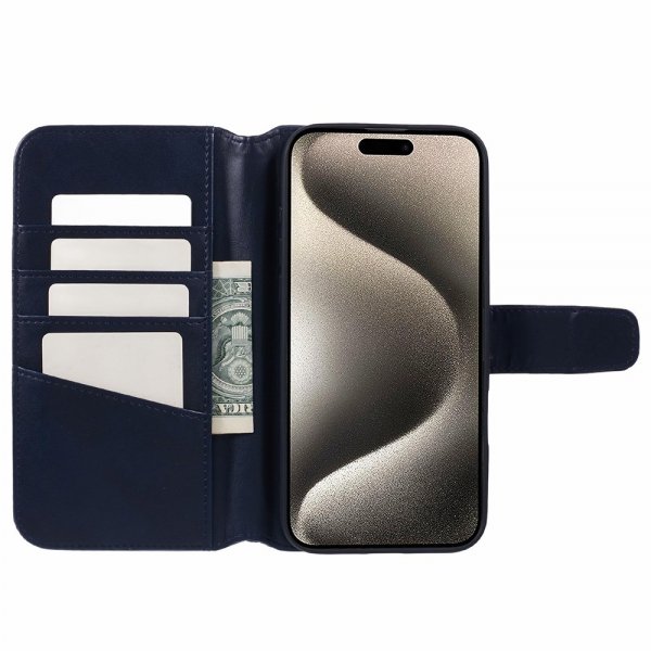 Nordic Covers iPhone 16 Pro -suojakuori Essential Leather Heron Blue