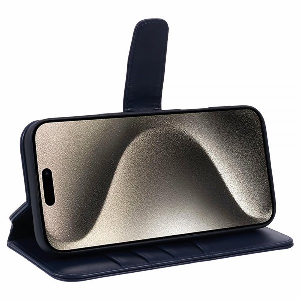 Nordic Covers iPhone 16 Pro -suojakuori Essential Leather Heron Blue