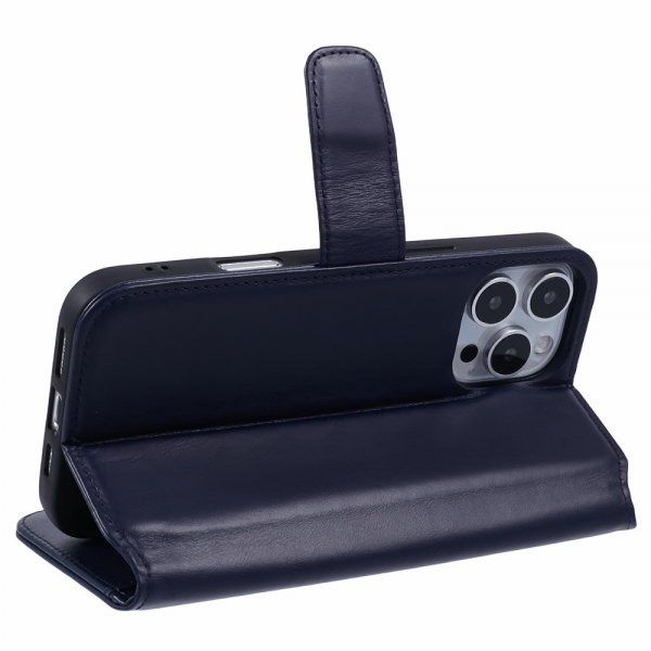Nordic Covers iPhone 16 Pro -suojakuori Essential Leather Heron Blue