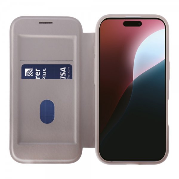 Vivanco iPhone 16 Pro -kotelo Mag Wallet Greige