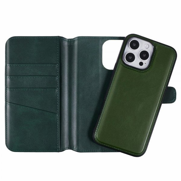 Nordic Covers iPhone 16 Pro -suojakuori MagLeather Juniper Green