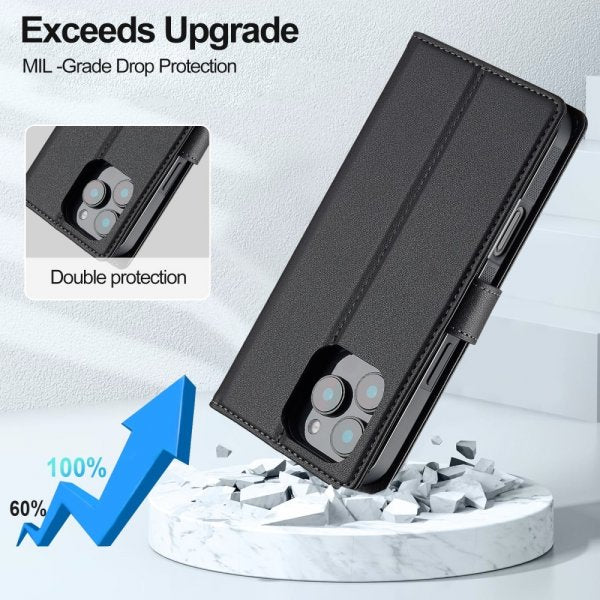 Lc.Imeeke iPhone 16 Pro -kotelo irrotettavalla kuorella L2 Series MagSafe Musta