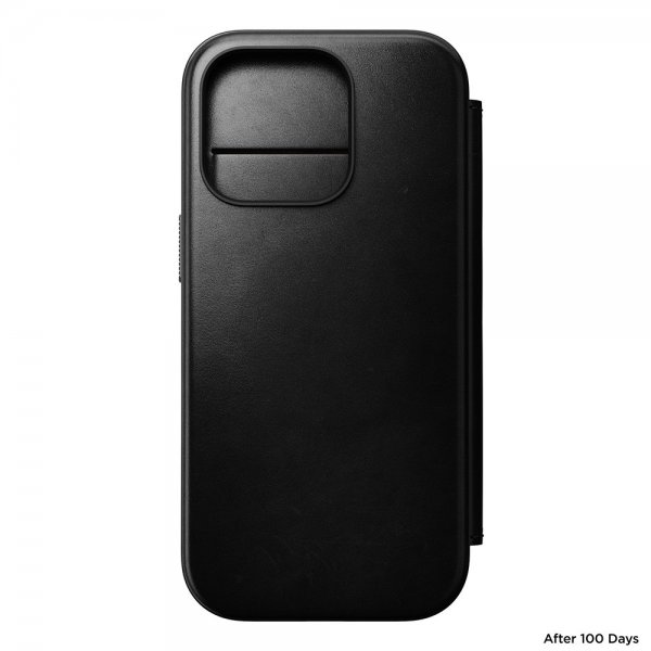 Nomad iPhone 16 Pro Fodral Modern Leather Folio Horween Musta