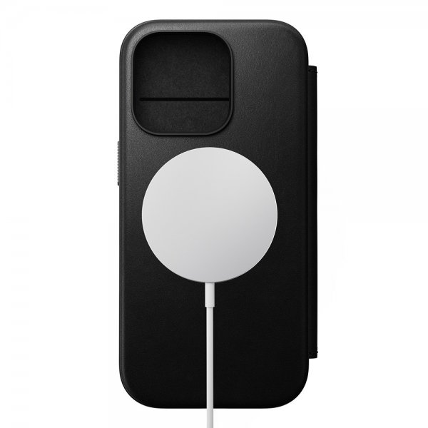 Nomad iPhone 16 Pro -kotelo Modern Leather Folio, musta