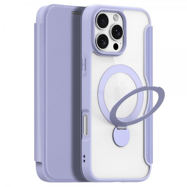 Dux Ducis iPhone 16 Pro -kuori Skin X Pro Series Kickstand MagSafe violetti