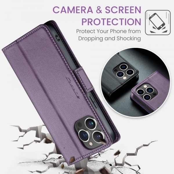 CaseMe iPhone 16 Pro Max -suojakotelo 023-sarja, violetti