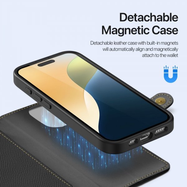 Dux Ducis iPhone 16 Pro Max -suojakuori 2-in-1 Lawa Series MagSafe Musta