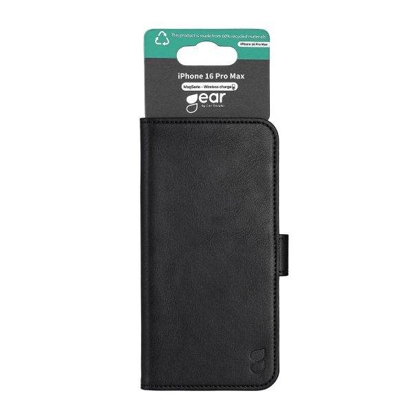 Gear iPhone 16 Pro Max Kotelo 3 Korttipaikkaa Musta