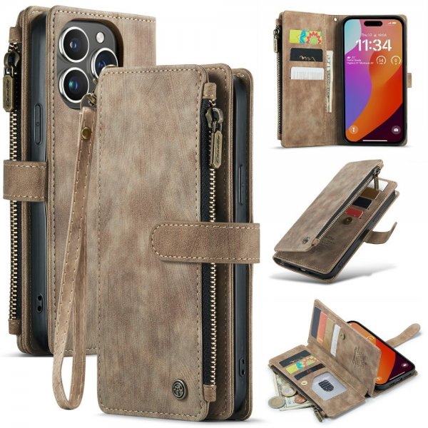 CaseMe iPhone 16 Pro Max -kotelo C30-sarja Ruskea
