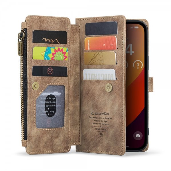 CaseMe iPhone 16 Pro Max -kotelo C30-sarja Ruskea