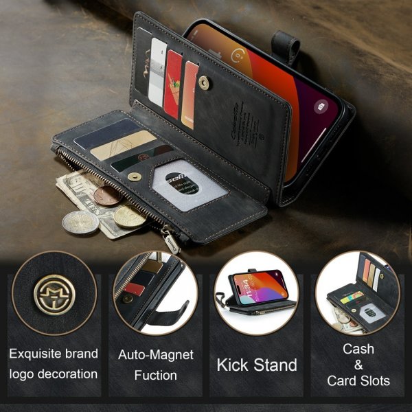 CaseMe iPhone 16 Pro Max C30 -sarjan suojakotelo, musta