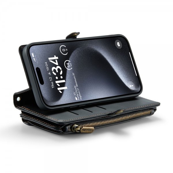 CaseMe iPhone 16 Pro Max Kotelo C36 Sarja Musta