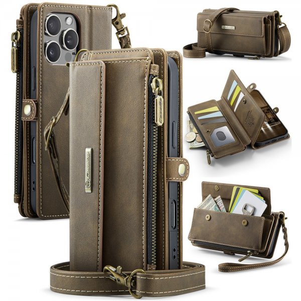 CaseMe iPhone 16 Pro Max -kotelo C39 Series Ruskea